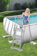 Lean-toys Power Steel 404x201x100 Tmavo šedá 13x6FT BESTWAY 6in1 Rack Pool + čerpadlo + rebrík