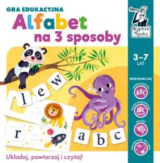 Lean-toys Vzdelávacia hra "Abeceda na 3 spôsoby", ktorá učí písmená a slová pre deti od 3 do 7 rokov