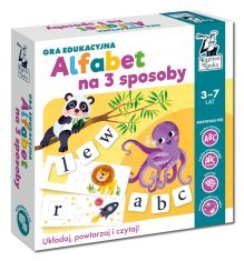 Lean-toys Vzdelávacia hra "Abeceda na 3 spôsoby", ktorá učí písmená a slová pre deti od 3 do 7 rokov