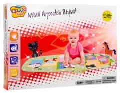 Lean-toys Interaktívna hra v triede Mata pre deti 12m+ zelená Zvuky 8 zvierat