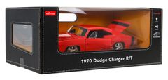 Lean-toys 1970 Dodge Charger RT červený RASTAR model 1:16 Auto na diaľkové ovládanie + pilot