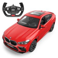 Lean-toys BMW X6 M červený RASTAR model 1:14 Auto na diaľkové ovládanie + 2,4 GHz diaľkové ovládanie