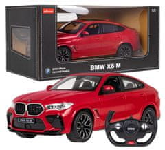 Lean-toys BMW X6 M červený RASTAR model 1:14 Auto na diaľkové ovládanie + 2,4 GHz diaľkové ovládanie