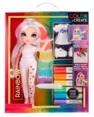 Lean-toys Rainbow High Color&amp;Create Fashion Doll - Modré oči