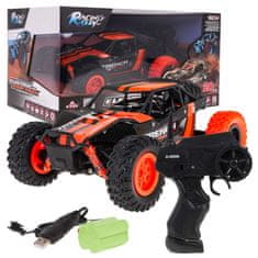 Lean-toys Púštny kamión na diaľkové ovládanie Crawler pre deti 6+ Model 1:24 + kovová karoséria + pohon 4x4 + gumové pneumatiky + diaľkové ovládanie 2,4 GHz