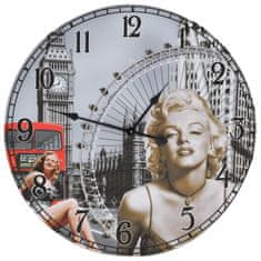 Vidaxl Vintage nástenné hodiny Marilyn Monroe 60 cm