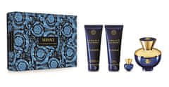 Versace Pour Femme Dylan Blue – EDP 100 ml + telové mlieko 100 ml + sprchový gél 100 ml + EDP 5 ml