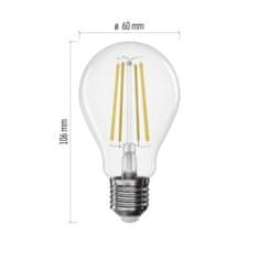 EMOS LED žiarovka Filament A60 / E27 / 7,5 W (75 W) / 1 055 lm / neutrálna biela / stmievateľná