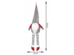 ISO Vianočné dekorácie Škriatok 50 cm šedý