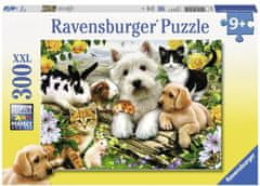 Lean-toys Puzzle 300 Happy Animals XXL