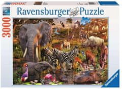 Lean-toys Puzzle 3000 afrických zvierat