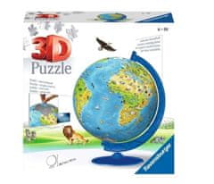 Lean-toys 3D puzzle glóbus v angličtine 180 dielikov