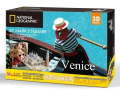 Lean-toys 3D puzzle Benátky Námestie svätého Marka National Geo