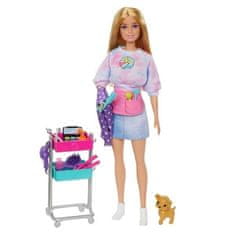 Lean-toys Barbie Malibu Stylistka so psom HNK95