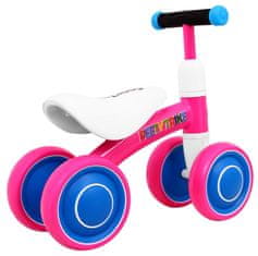 Lean-toys Prvý detský krosový bicykel PettyTrike Ružový 4-kolesový SporTrike Rider