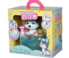 Lean-toys Rozmaznávanie Petz Husky s kúpeľom