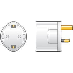 Mercury cestovný adaptér EÚ Schuko na UK zástrčku