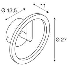 SLV BIG WHITE (SLV) Q-RING nástenné svietidlo, 3000 K FÁZY, IP65, čierna 1007918