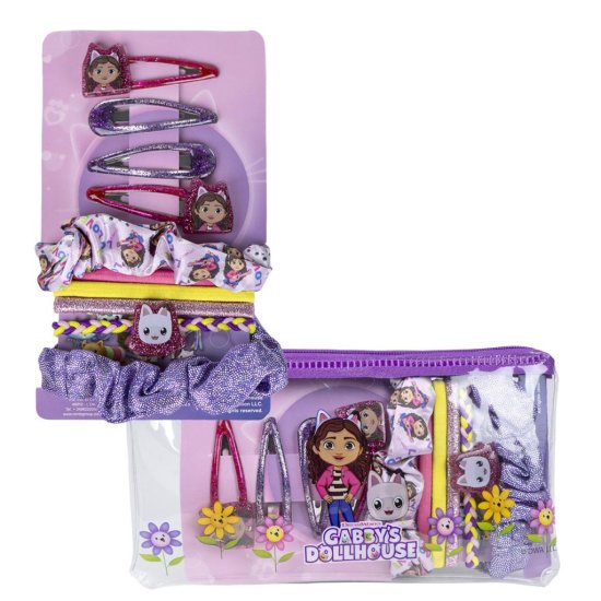 FOX Gabby's Dollhouse Purrrple hair clip and hair tie set