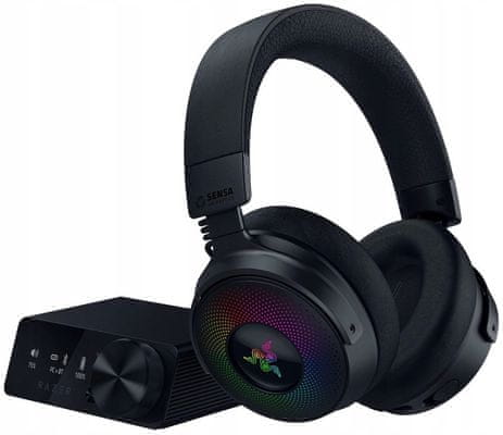 moderní bluetooth sluchátka na uši herní razer kraken v4 pro