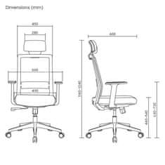 Ergo Office Prémiová ergonomická kancelárska stolička ER-425