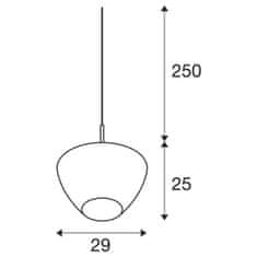 SLV BIG WHITE (SLV) PANTILO CONVEX 29 závesné svietidlo, 250cm, E27, max. 40 W, biele 1007881