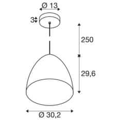 SLV BIG WHITE (SLV) PRE CONE 20 závesné svietidlo, dĺžka závesu 250cm, E27, 1x max. 60W, medená/biela 1008130