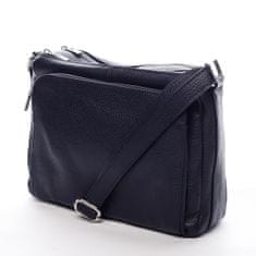 Delami Vera Pelle Štýlové dámske kožené crossbody Robert, modré