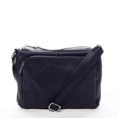 Delami Vera Pelle Štýlové dámske kožené crossbody Robert, modré