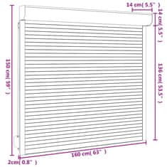 Vidaxl Predokenná roleta, hliník 160x150 cm, antracitová