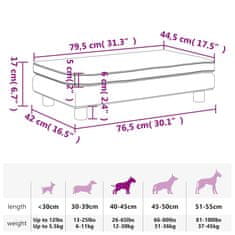 Vidaxl Pelech pre psa s nadstavcom svetlosivý 100x50x30 cm zamat