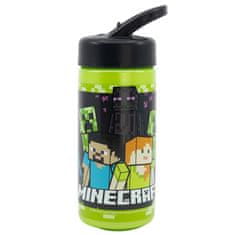 Stor Plastová fľaša s výsuvnou slamkou MINECRAFT, Tritan 410ml, 40401