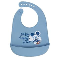 Stor Silikónový podbradník MICKEY MOUSE Baby Blue, 6+, 10429