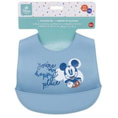 Stor Silikónový podbradník MICKEY MOUSE Baby Blue, 6+, 10429