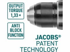 Extol Industrial Vŕtačka s príklepom aku Share20V, 1x 2Ah, 80Nm, bezuhlíkový motor, kufor, EXTOL INDUSTRIAL