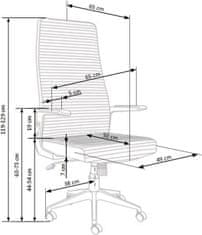 Halmar Kancelárska stolička Arez sivá