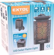 Extol Light Pochodeň LED solárna, 12x LED, efekt "plameň", EXTOL LIGHT