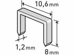 Extol Premium Spony do sponkovacej pištole 8mm, 1000ks, EXTOL PREMIUM