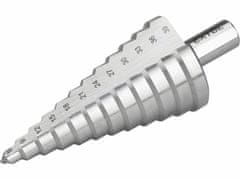 Extol Premium Vrták stupňovitý DIN 1412C, Ø6-39mm, stupňovanie 3mm, 12 otvorov, HSS, EXTOL PREMIUM