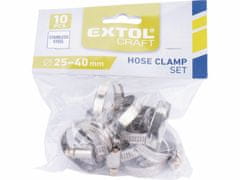 Extol Craft Spony hadicové antikorové 10ks, 25-40mm, EXTOL CRAFT