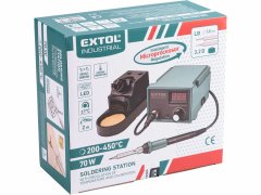 Extol Industrial Spájkovacia stanica s digitálnou reguláciou teploty, príkon 40W, EXTOL INDUSTRIAL