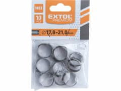 Extol Premium Spona na 1/2" pneumatickú hadicu, 10ks, Ø 17.8mm - 21.0mm, antikoro, EXTOL PREMIUM