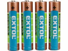 Extol Energy Batéria alkalická 4ks, 1,5V, typ AAA, EXTOL ENERGY