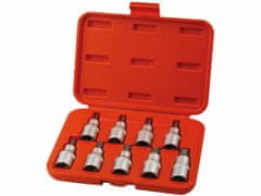 Extol Premium Hlavice nástrčné 1/2", TORX T20-T60, 9-dielna sada