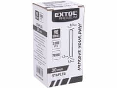 Extol Premium Spony do klincovačky, 1,2x1,0mm, dĺžka 30mm, 3000ks, EXTOL PREMIUM