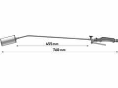 Extol Premium Horák plynový, dýza 60mm, dĺžka 455mm, EXTOL PREMIUM