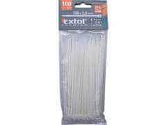 Extol Premium Pásky sťahovacie biele, 2,5x150mm, 100ks, Ø35mm, 8kg, nylon PA66, EXTOL PREMIUM