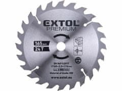 Extol Premium Kotúč pílový s SK plátkami, 165x2,3x16mm, 24 zubov, EXTOL PREMIUM