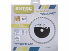 Extol Craft Kotúč pílový s SK plátkami, 160x1,4x30mm, 36Z