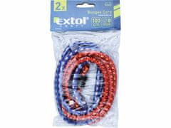 Extol Craft Popruh elastický s hákmi, 100cm, 2ks, EXTOL CRAFT